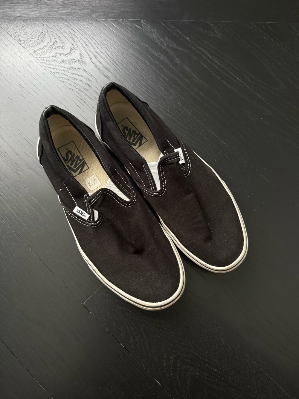 Vans Black Classic Slip-On Canvas Loafers